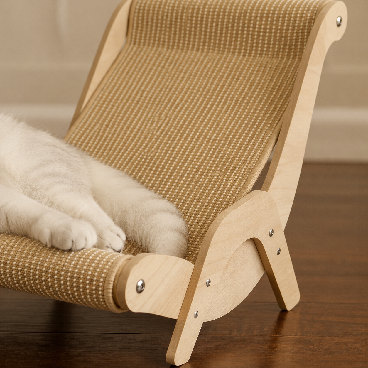 Premium Wooden Cat Lounge Chair